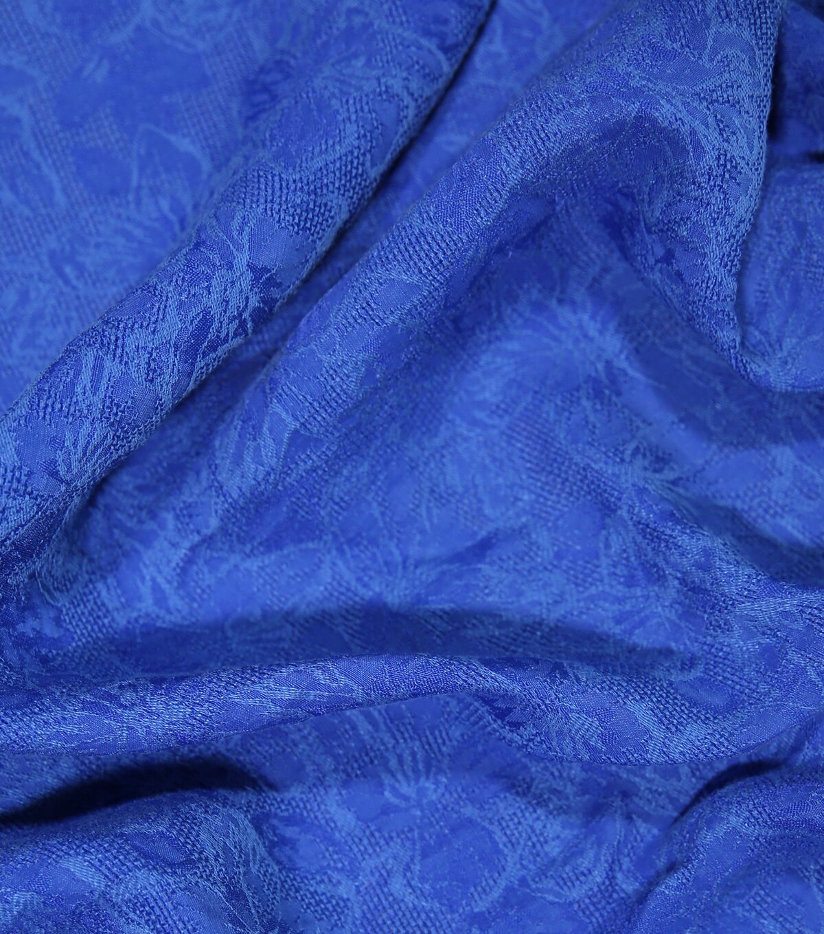 Coastal Lagoon Rayon Linen Cotton Fabric Princess Blue Floral Jaquard ...