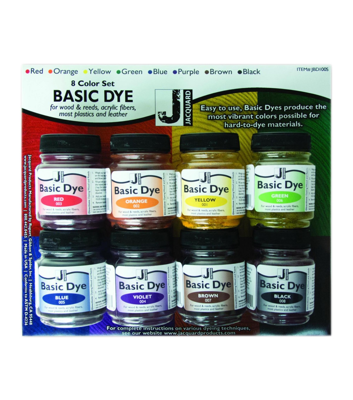 Jacquard Basic Dye Set 8Colors JOANN