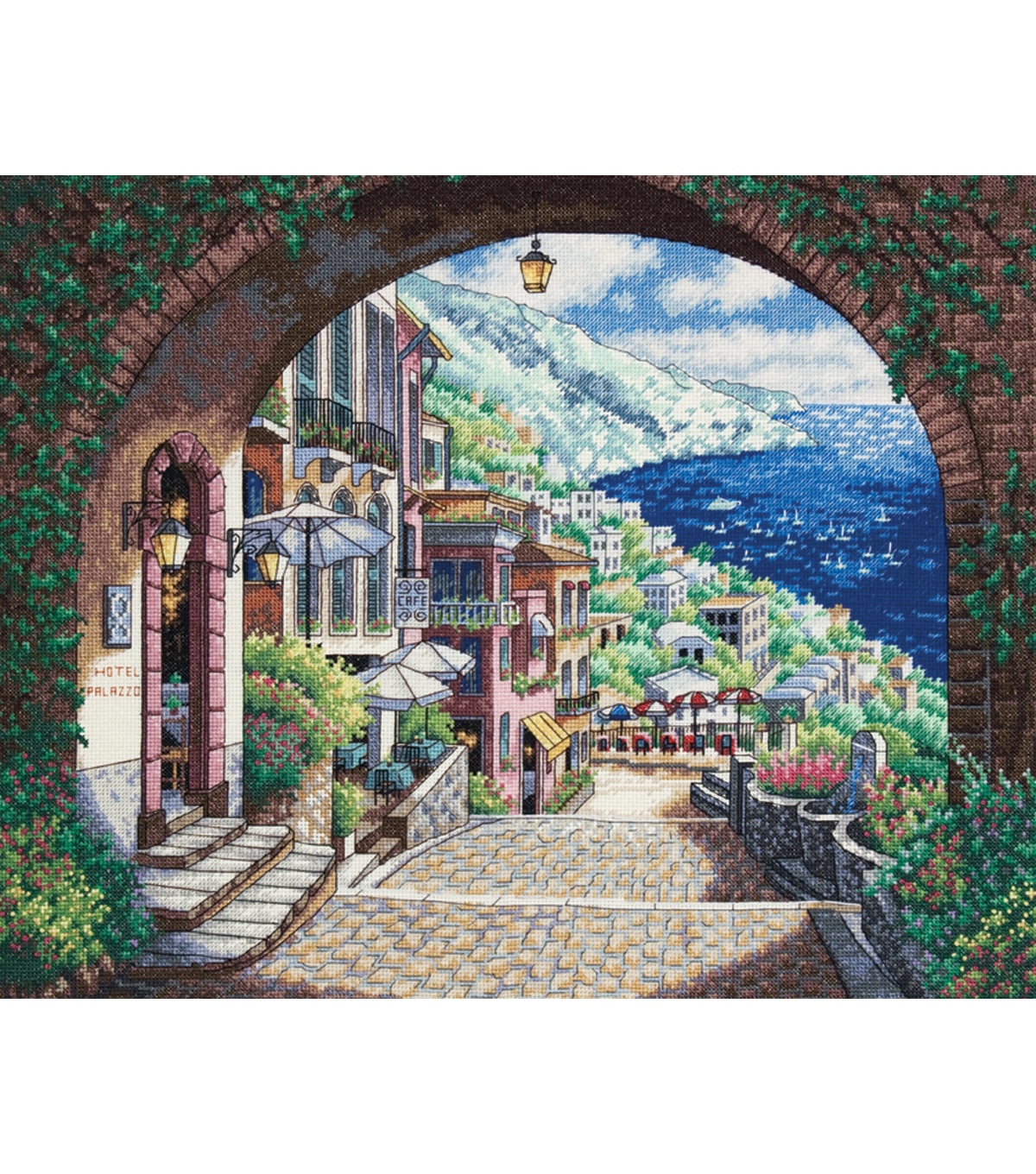 Dimensions Gold Collection Coastal View Counted Cross Stitch Kit 15"X12