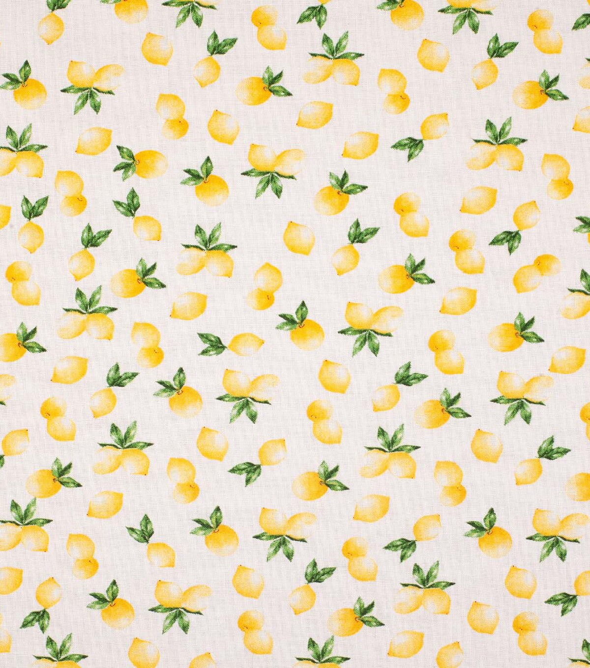 Novelty Cotton Fabric Lemons on White | JOANN