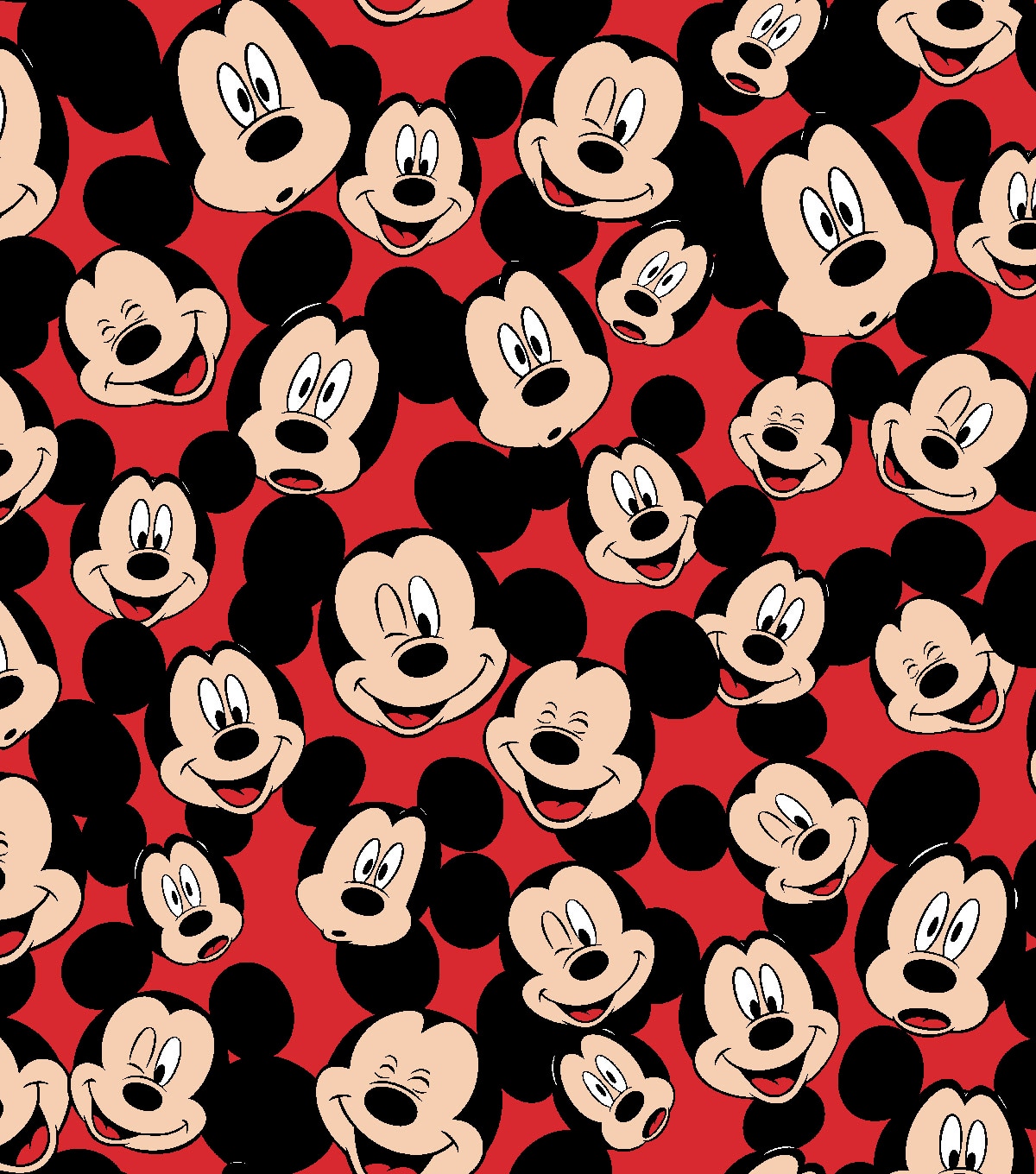 Disney Mickey Mouse Fleece Fabric 59'' Tossed Mickey Heads | JOANN