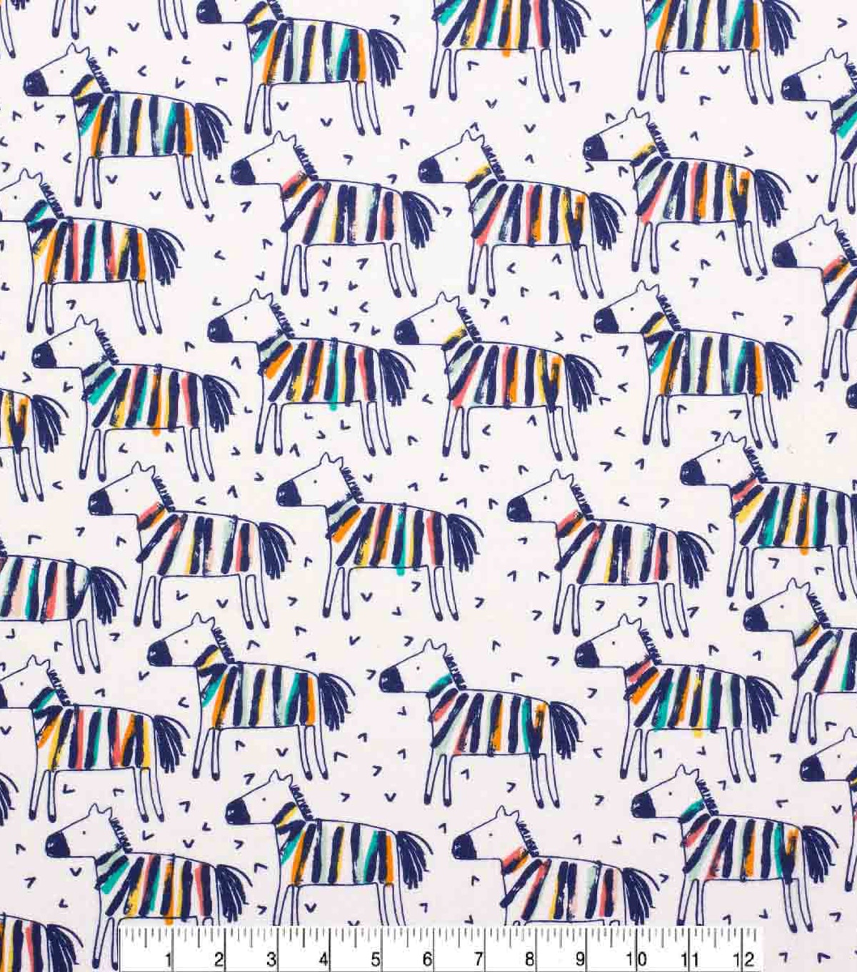 Super Snuggle Flannel Fabric Multi Colored Zebra JOANN