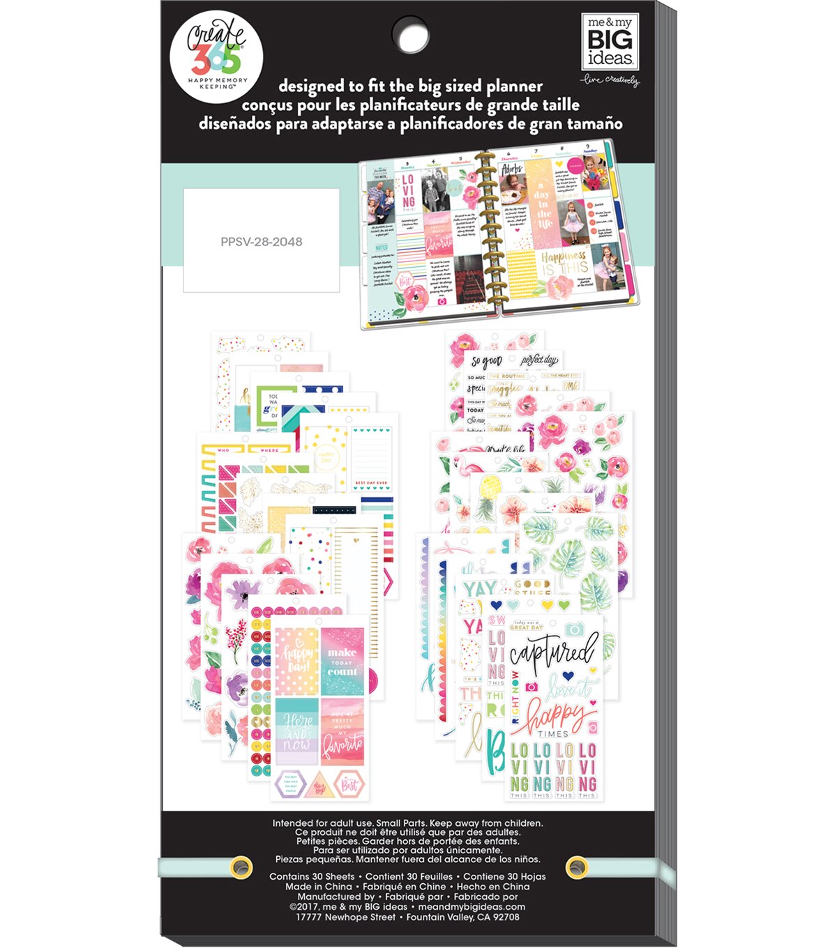 Download The Happy Planner Big Value Pack Stickers Floral Memories ...