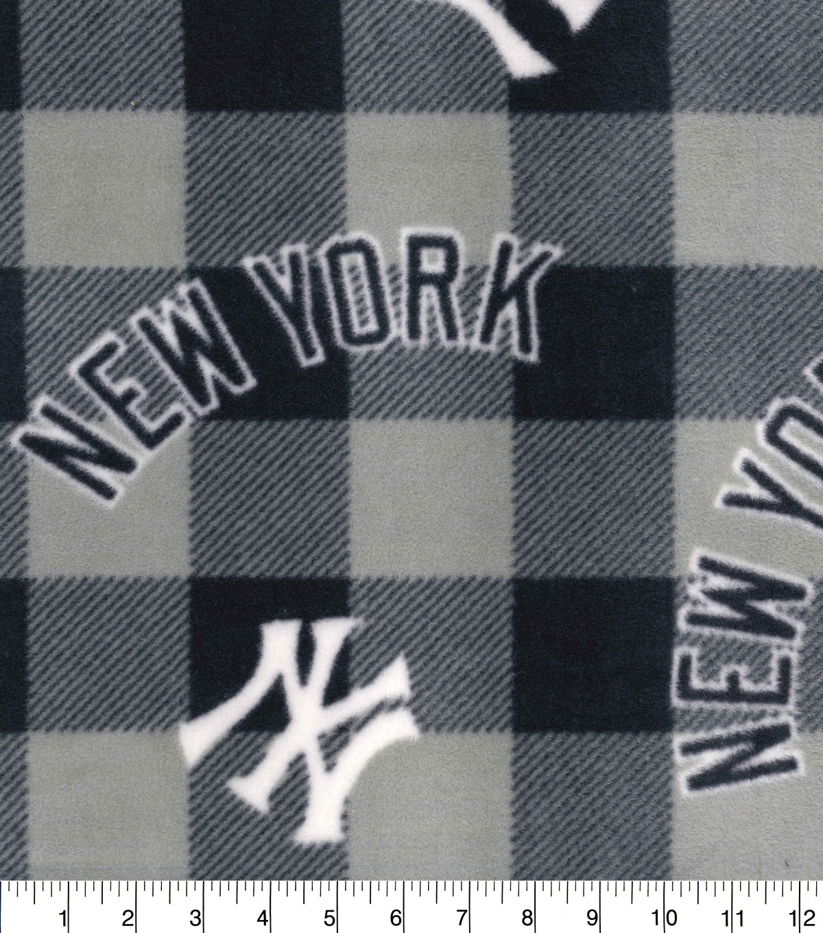 New York Yankees Fleece Fabric Buffalo Plaid | JOANN