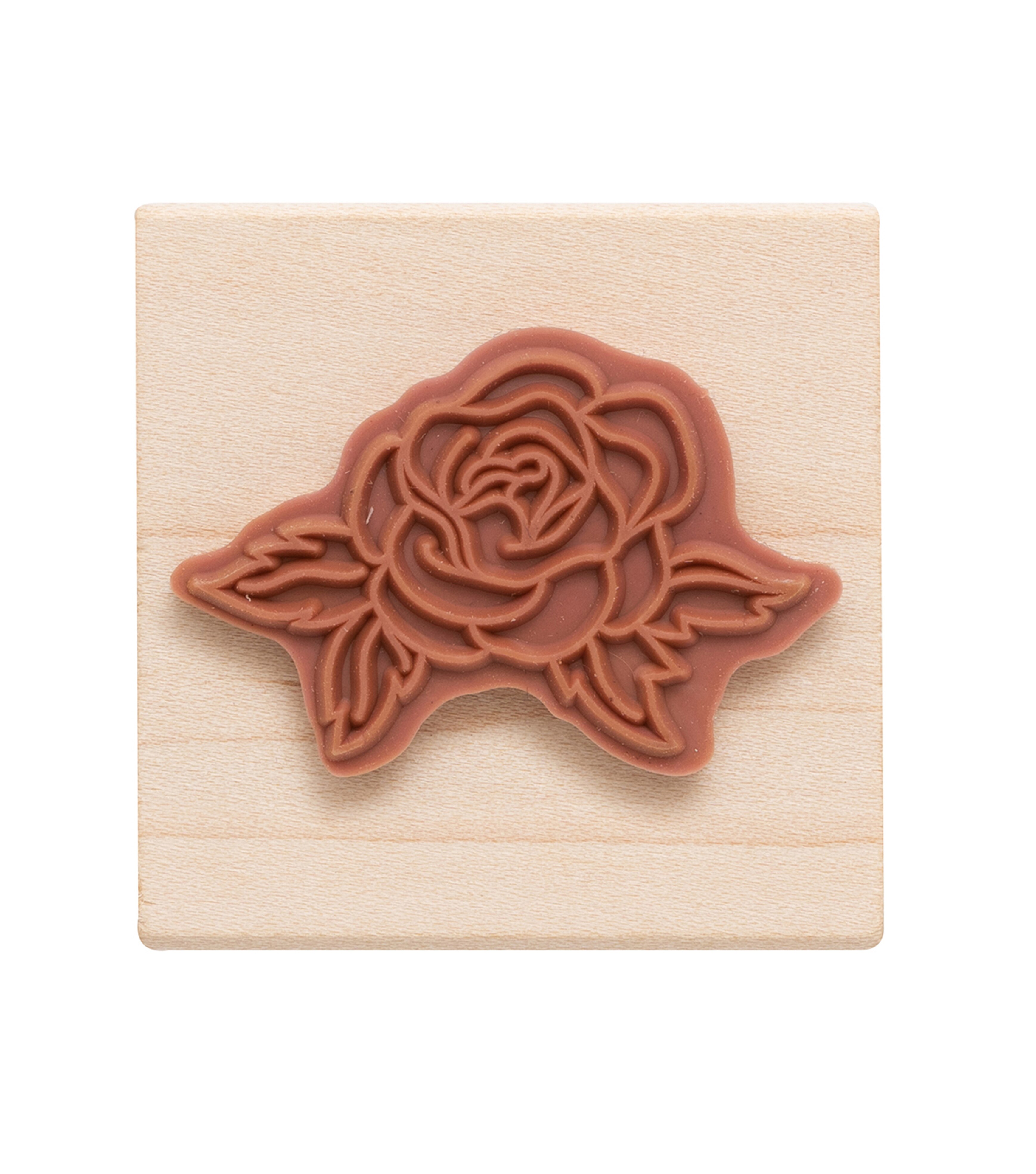 American Crafts Wooden Stamp Rose | JOANN
