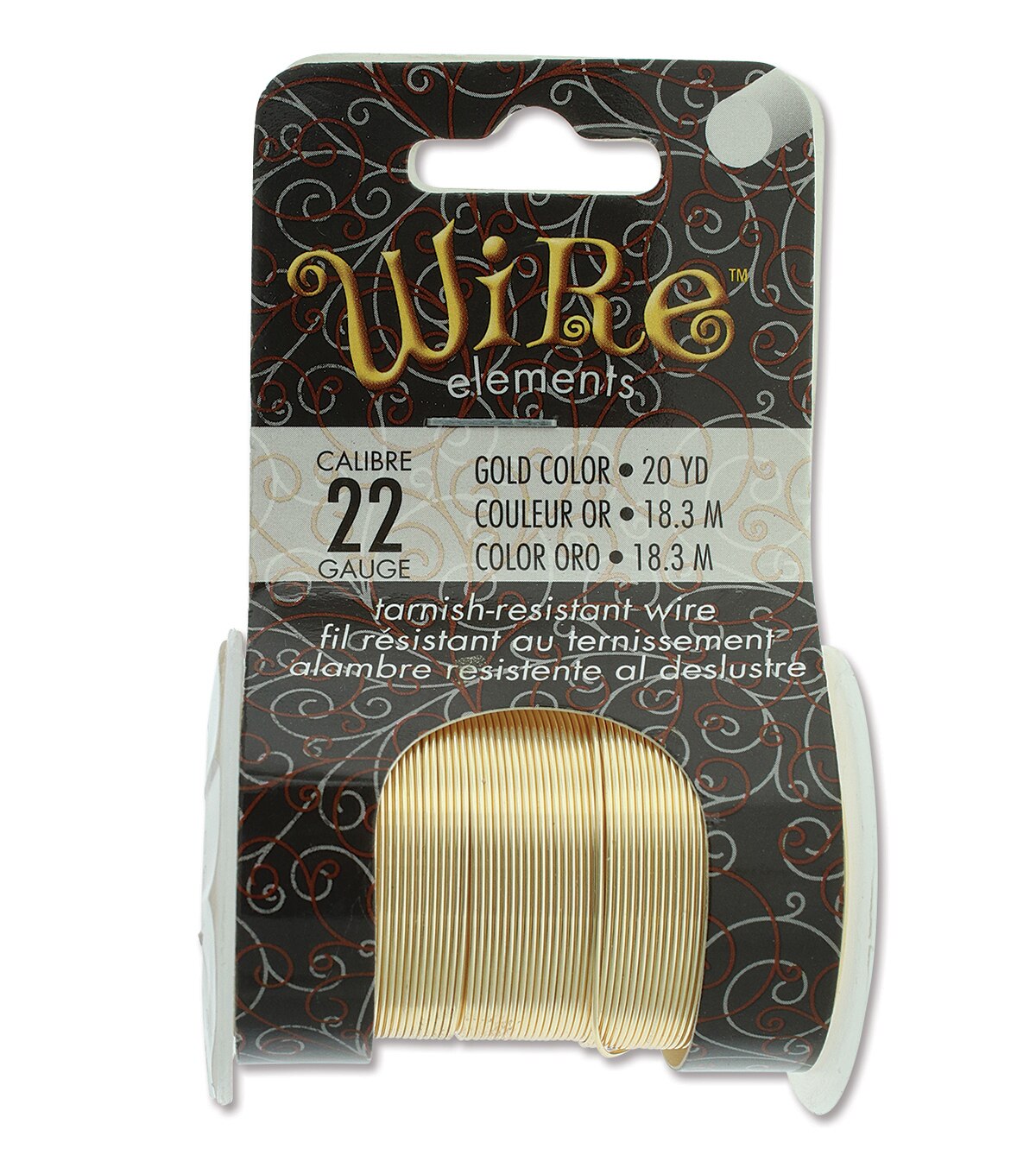 Wire Elements 22 Gauge 20yds Tarnish Resistant Wire Gold