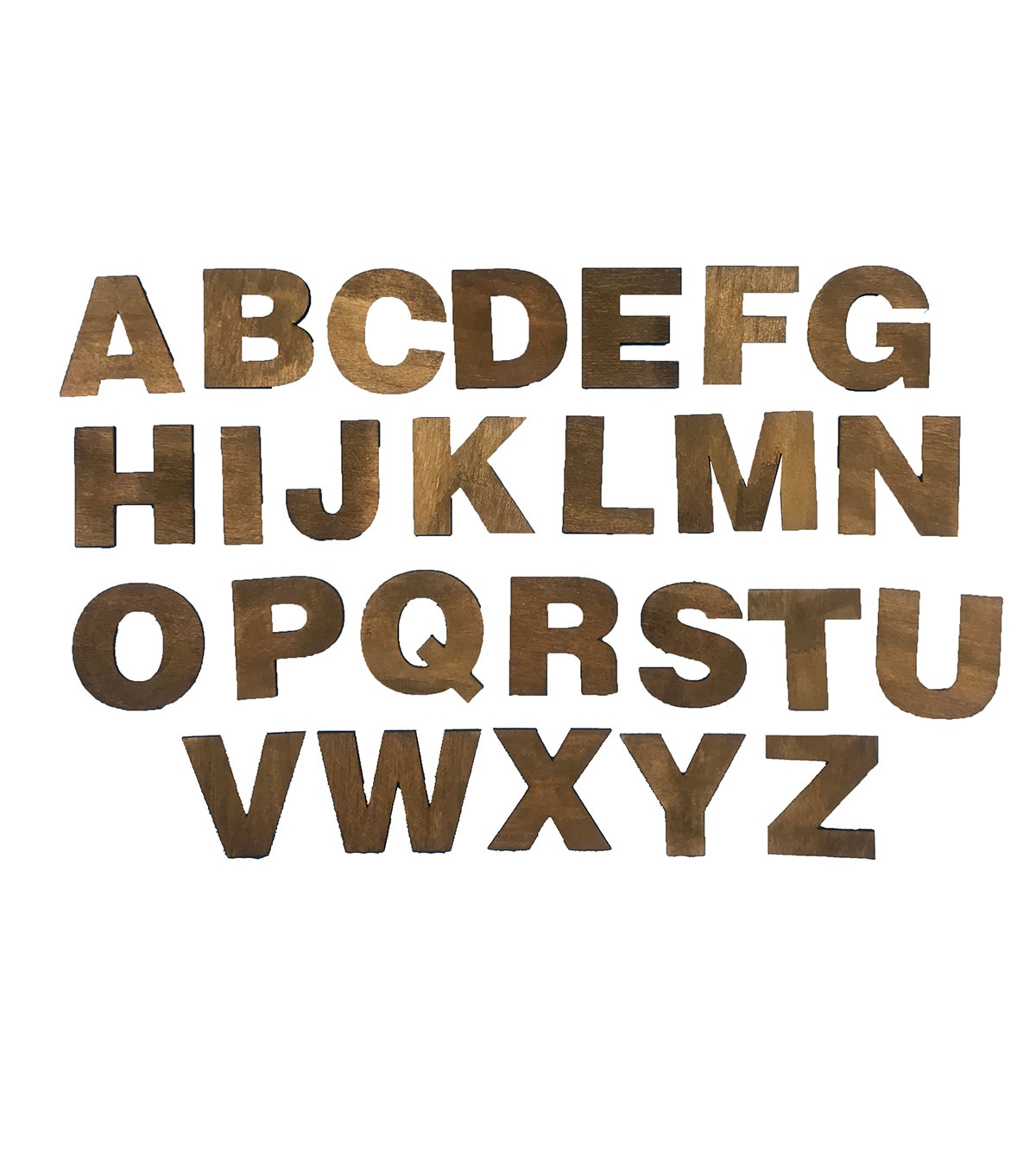 Fab Lab Craft 36 pk Uppercase Alphabet Letters Rustic | JOANN