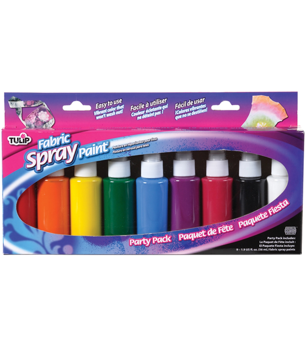 Tulip Fabric Spray Paint Party Pack 1.9 Ounces 9/Pkg JOANN