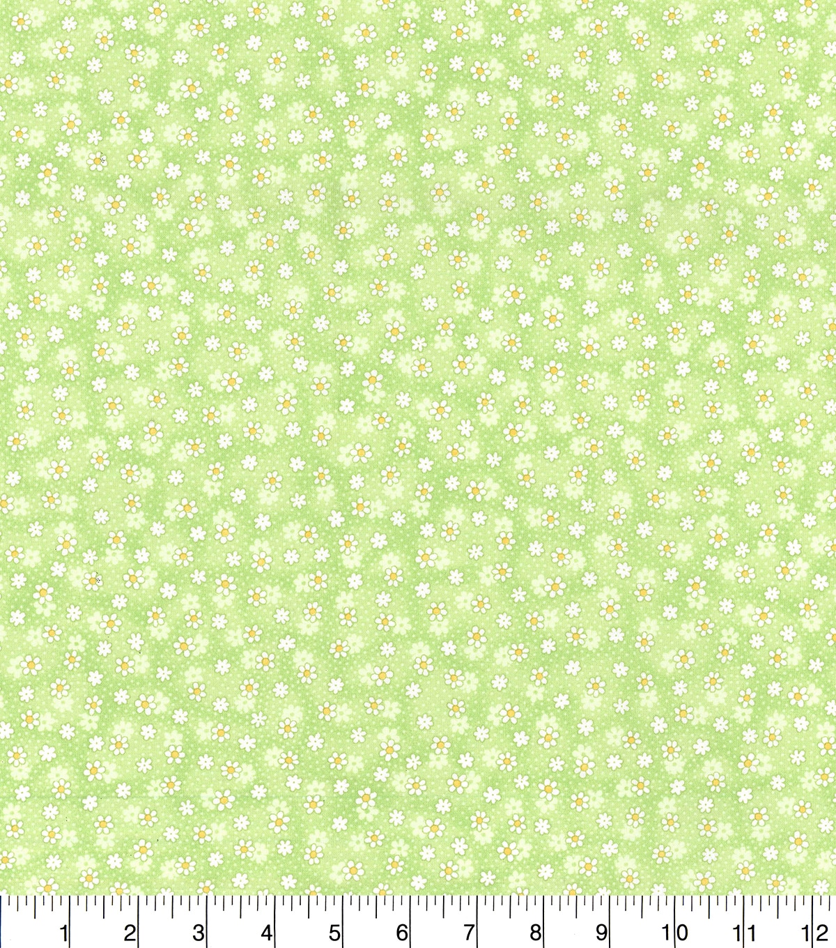 Keepsake Calico Cotton Fabric Green Small Daisy | JOANN