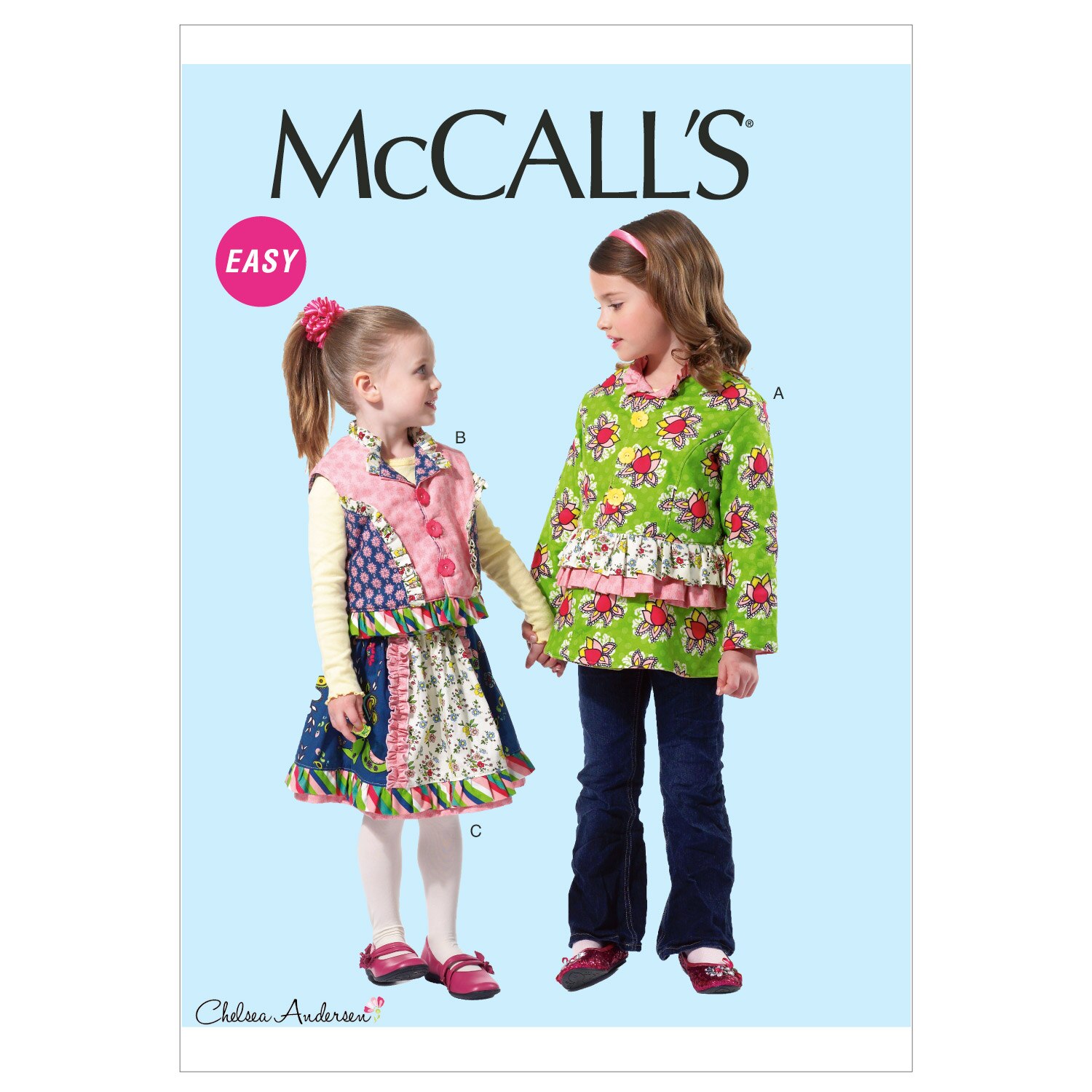 Children's/Girls' Lined Jacket and Vest, and Skirt-CL (6-7-8) Pattern ...