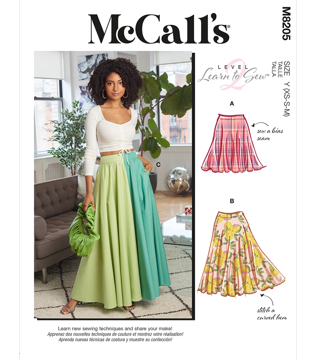 Uncut McCalls Sewing Pattern 11419 8259 misses skirt size xs-s-m l-xl-xxl  Factory Folded