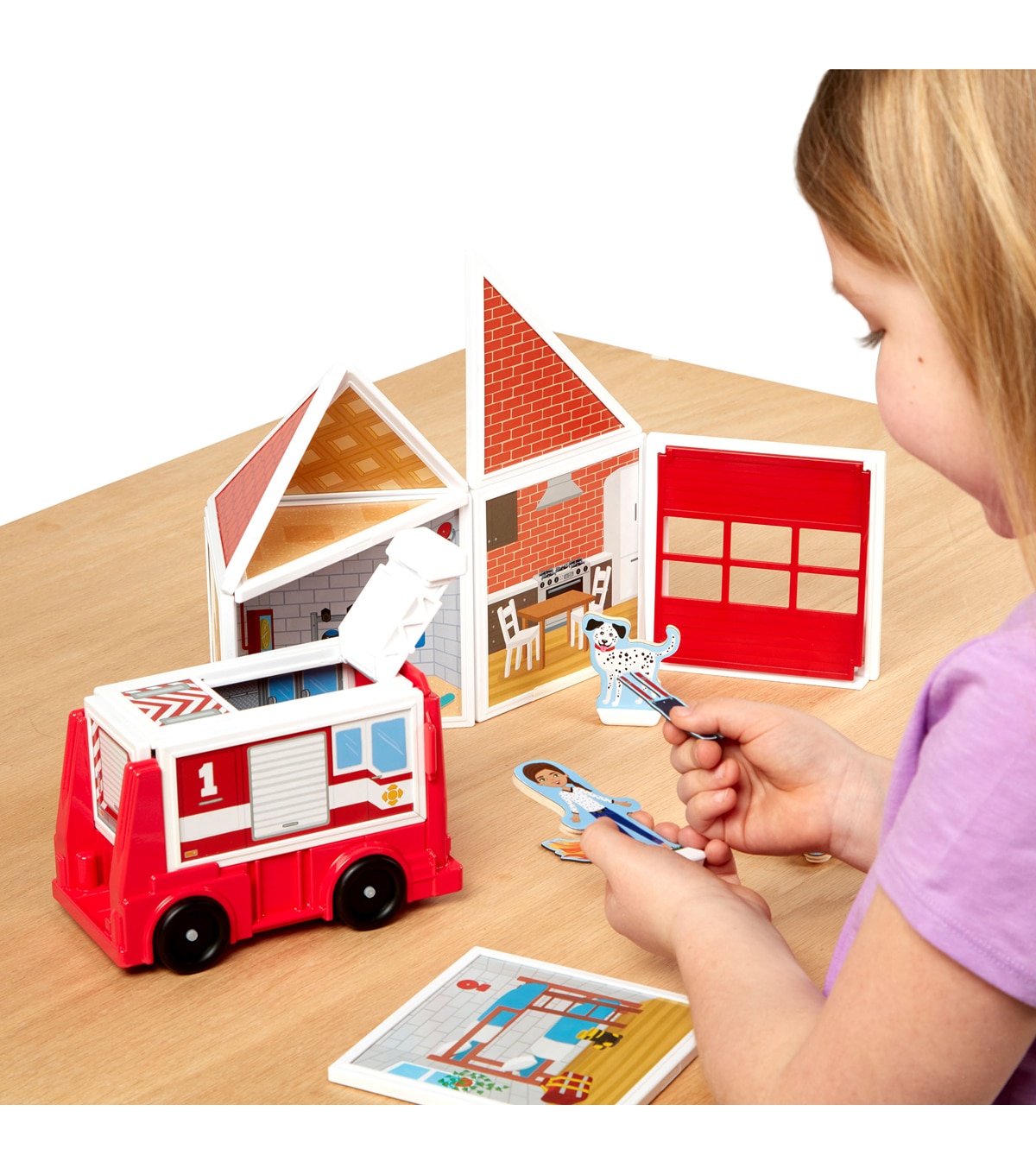 melissa and doug wooden fire station