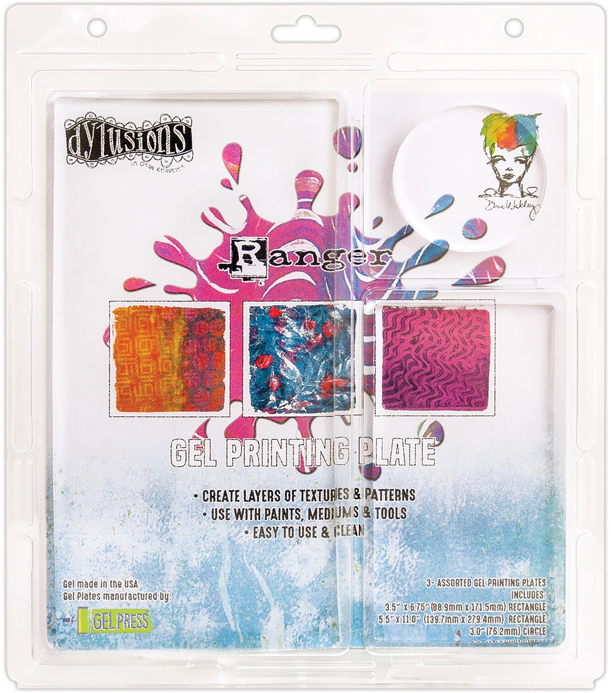 Gelli Arts 8-inch Round Reusable Gel Printing Plate – Simon Says Stamp