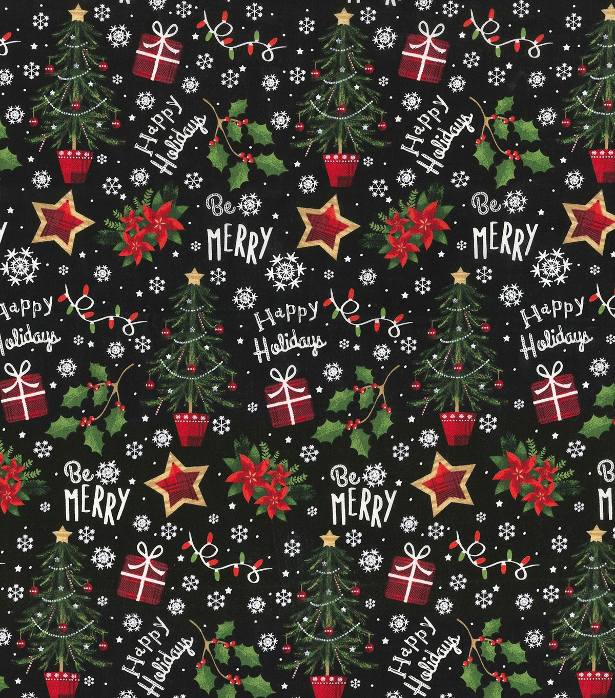 Happy Holiday Be Merry Christmas Cotton Fabric | JOANN