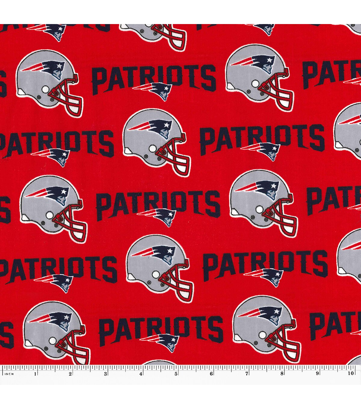 New England Patriots Cotton Fabric 58 Red Joann