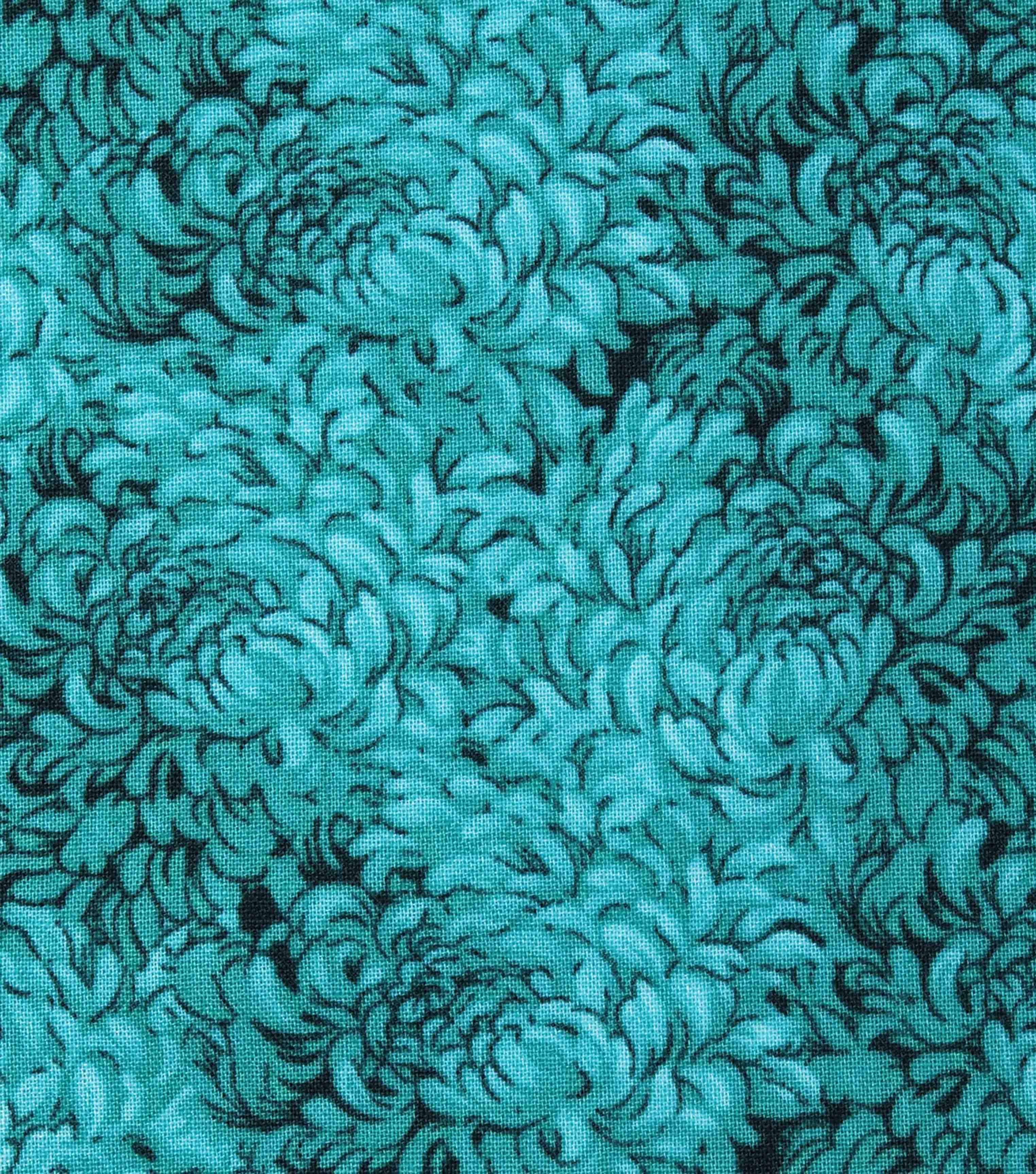 Keepsake Calico Cotton Fabric -Teal Packed Petals | JOANN