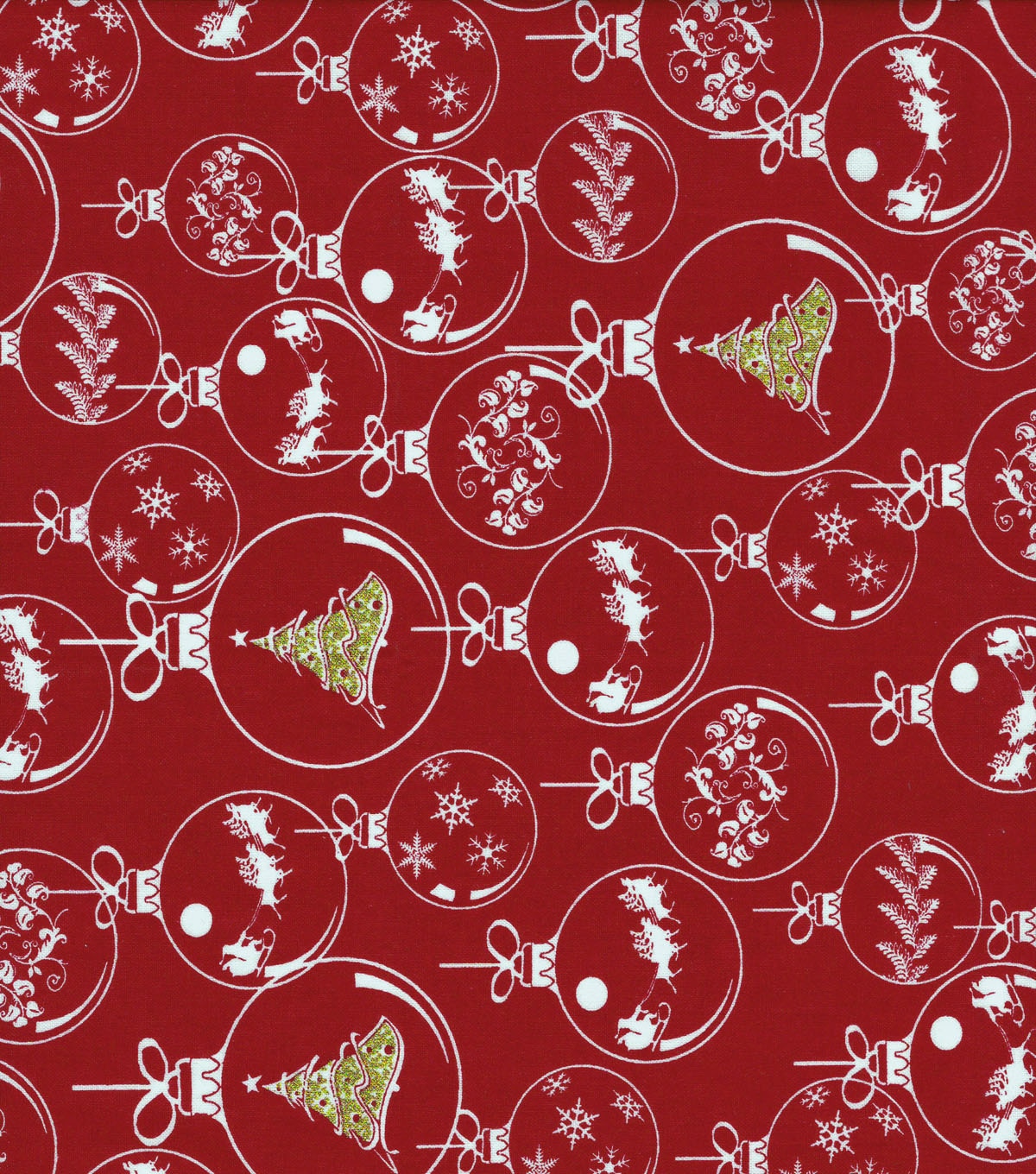 Christmas Cotton Fabric Ornaments on Red | JOANN