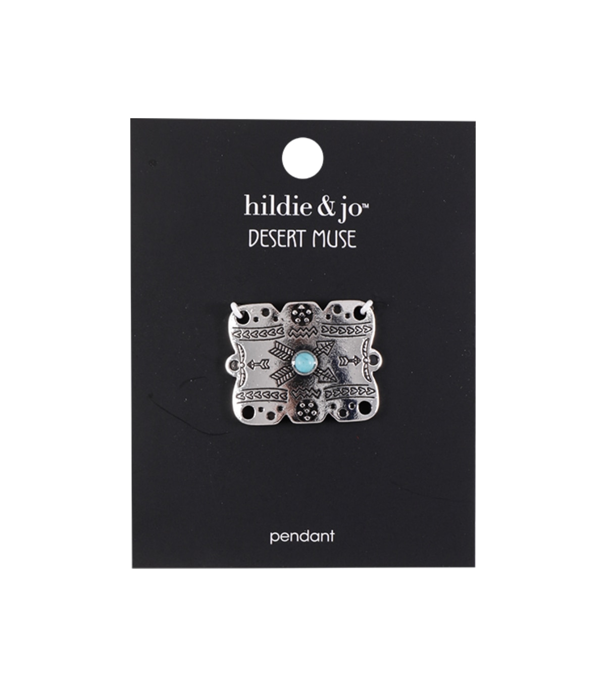 hildie & jo Desert Muse Silver Pendant Turquoise Bead | JOANN