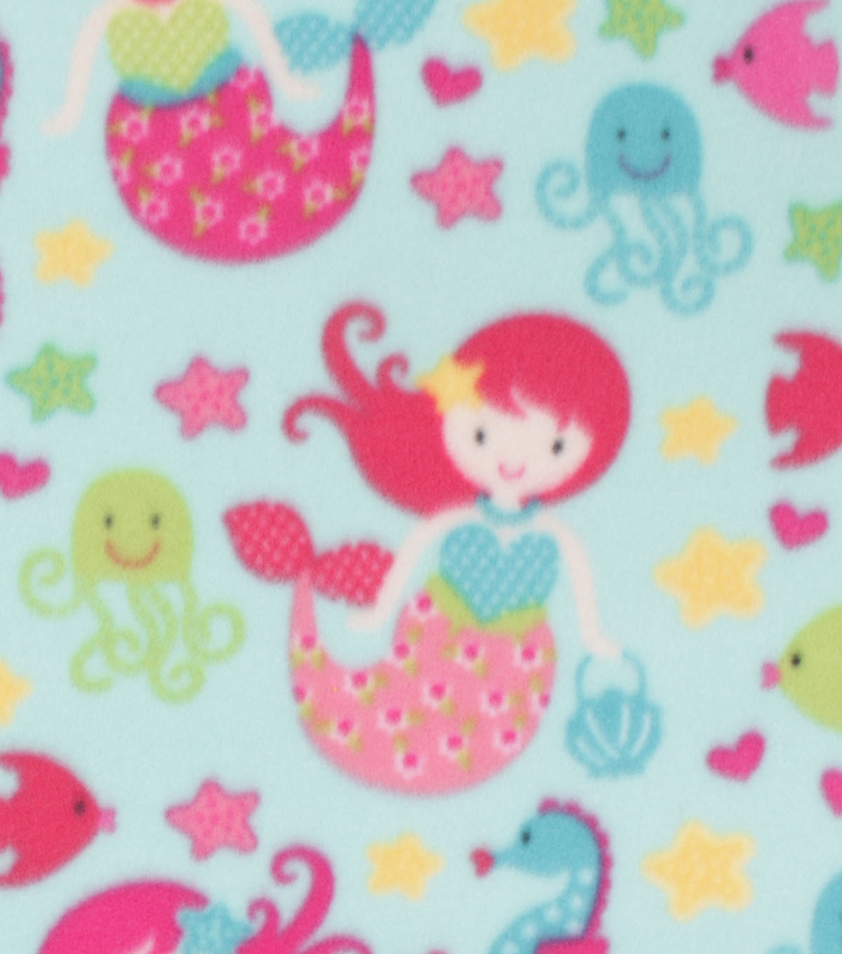 Blizzard Fleece Fabric Mermaid Print JOANN