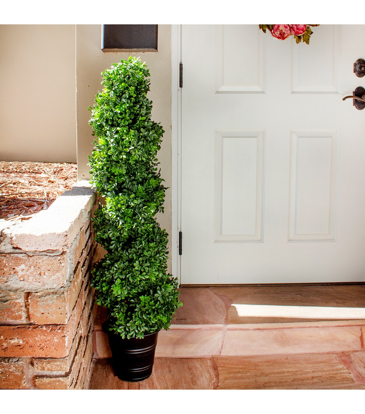Nearly Natural Boxwood Spiral Topiary Planter | JOANN