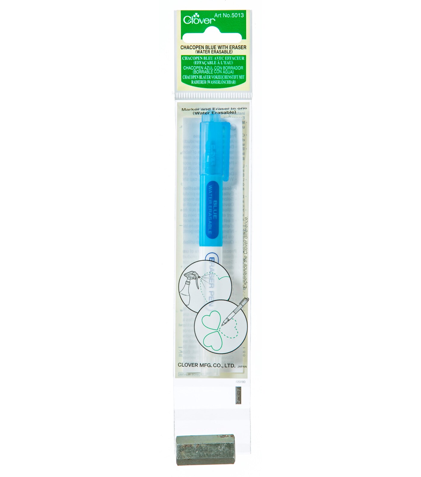 Clover® Chacopen Water Soluble Eraser Pen Blue JOANN