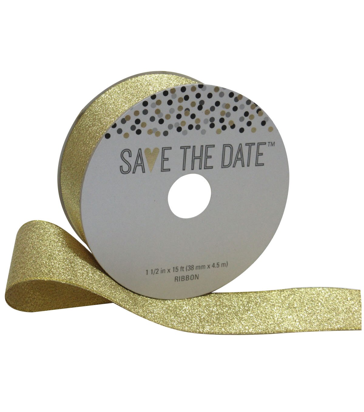 Save the Date 1.5'' X 15' Ribbon Gold Metallic | JOANN