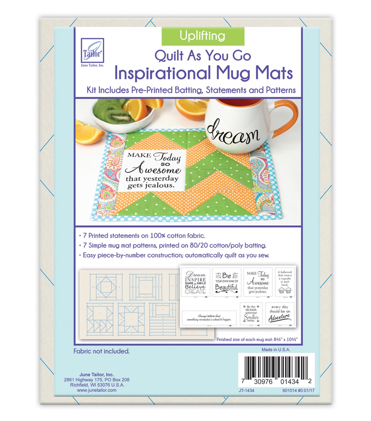 June Tailor Inspirational Mug Mats Uplifting Series Joann