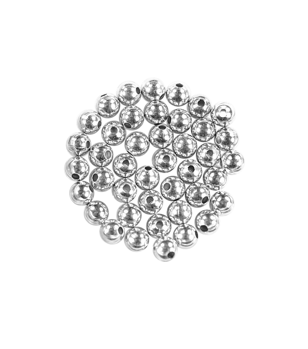 hildie & jo Findings Bead Metal Round 5mm Silver | JOANN