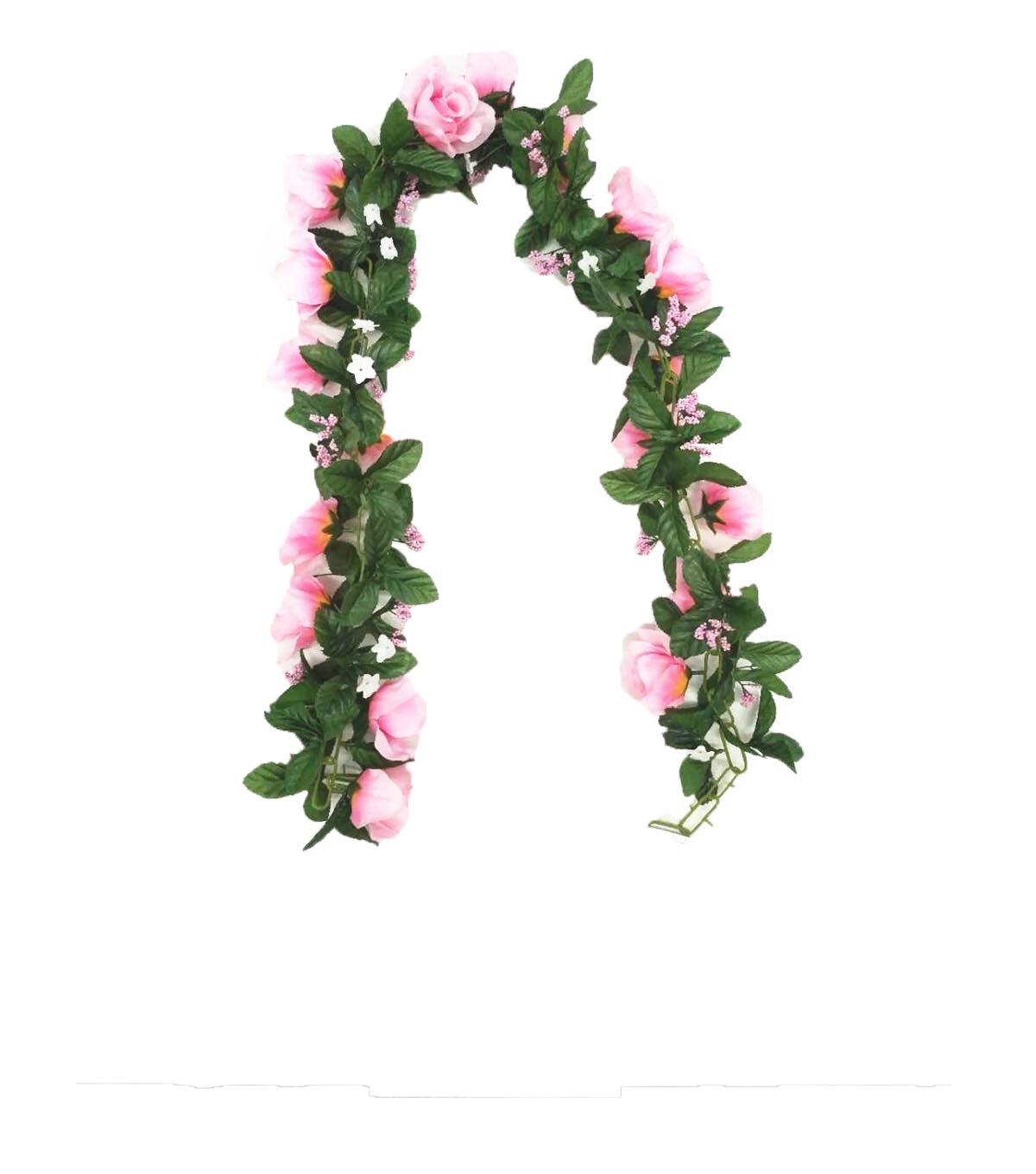 Bloom Room 65'' Rose Chain Garland Pink | JOANN