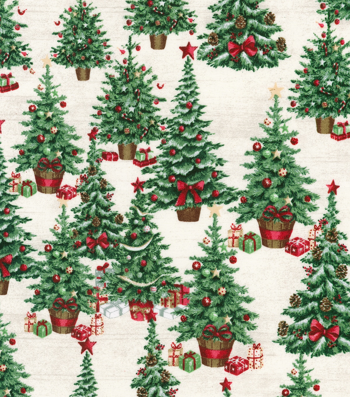 Christmas Cotton Fabric Christmas Trees with Presents  JOANN