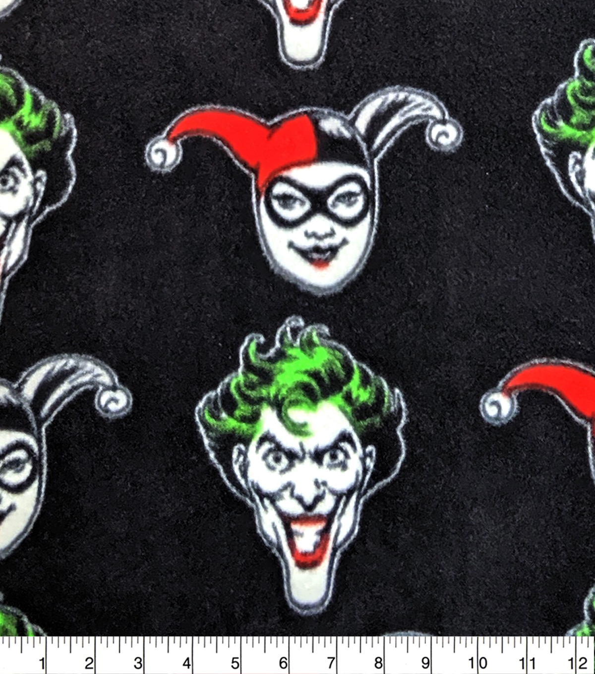 Harley Quinn Fleece Fabric Harley Quinn And Joker Faces