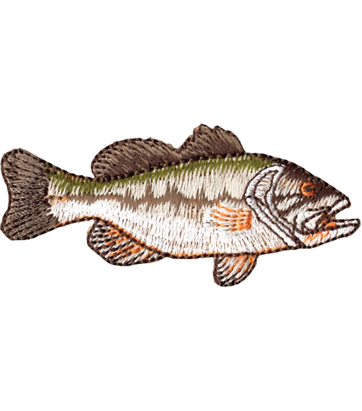 Bass Fish Iron On Patch - Bass Fish Patch - Iron On Patches