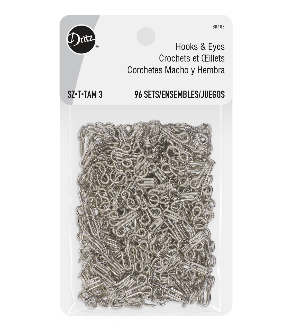 Metal Hooks and Eyes Closure No Sew Silver Hooks Heavy Duty 4-Part Trousers  Hooks Closures No Sew Hooks for Pants 4 Sets in a Pack