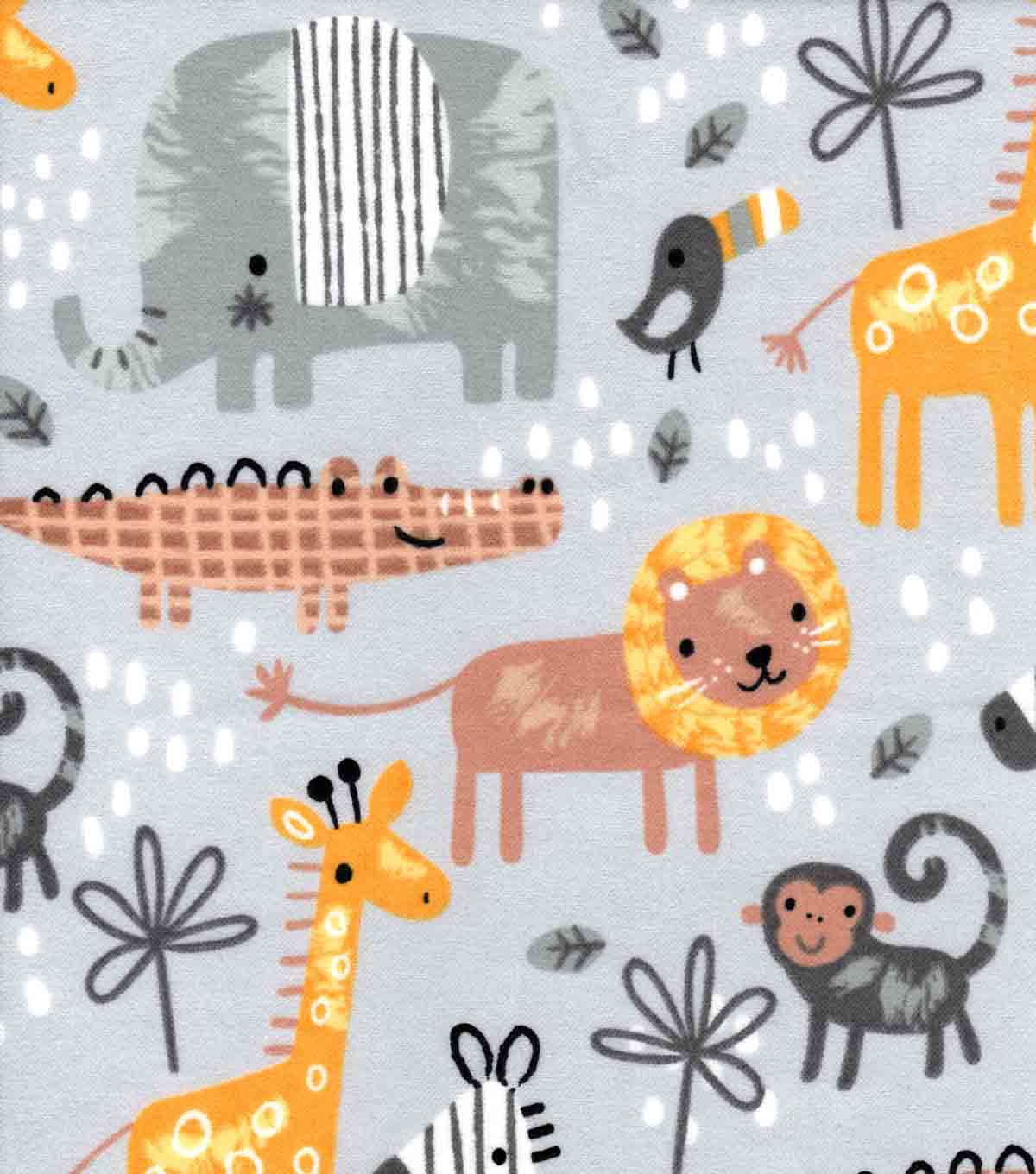 safari animal nursery fabric