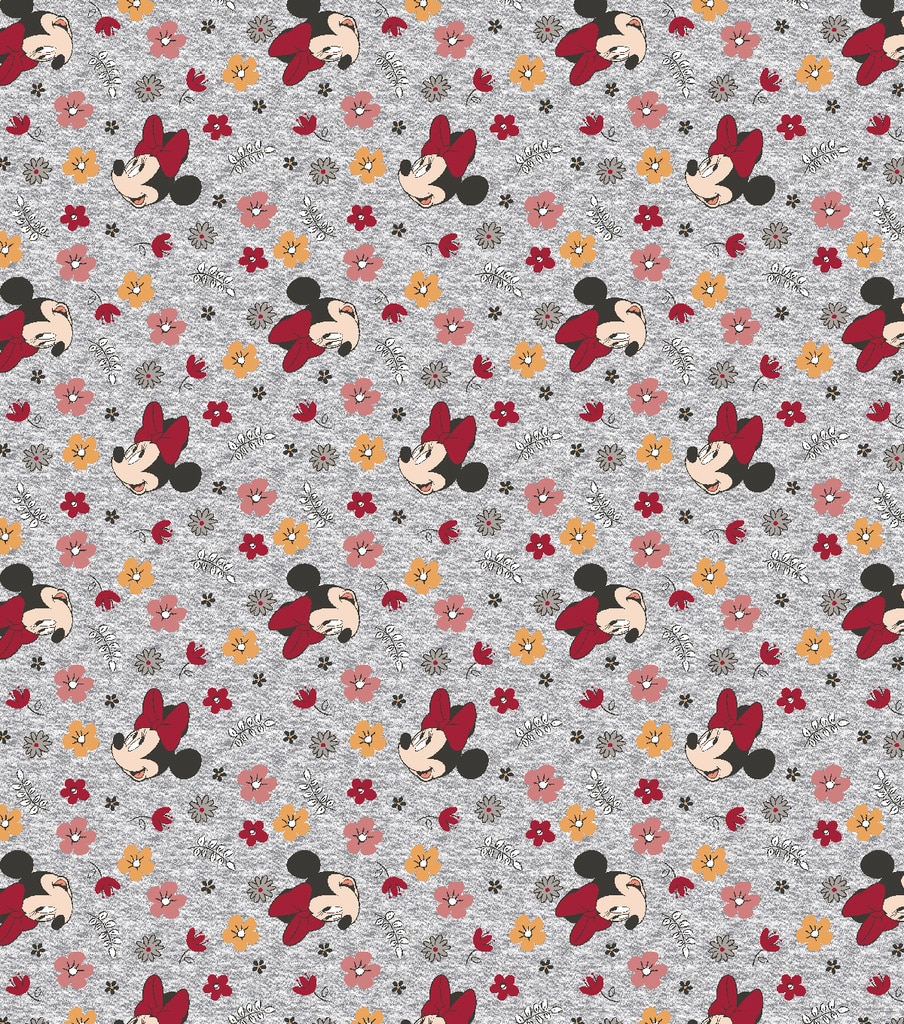 Disney Knit Fabric Minnie Floral Toss JOANN