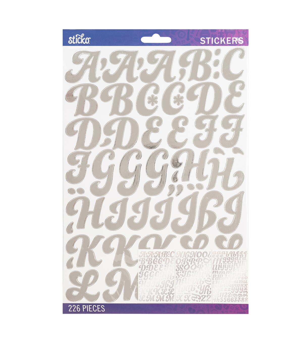 Sticko Stickers Silver Foil Funkydori Large Alpha | JOANN