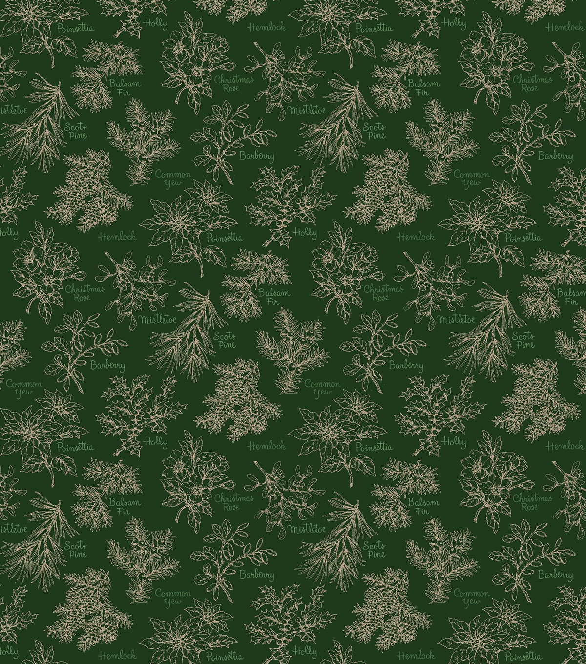 Pine Trees Christmas Cotton Fabric Joann