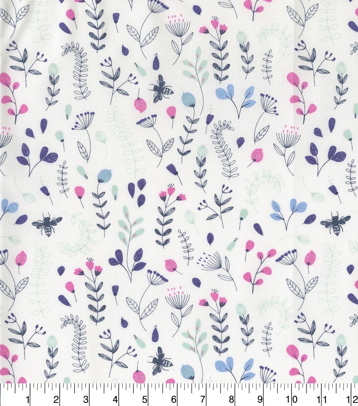 Premium Prints Cotton Fabric Purple Whimsy Floral | JOANN