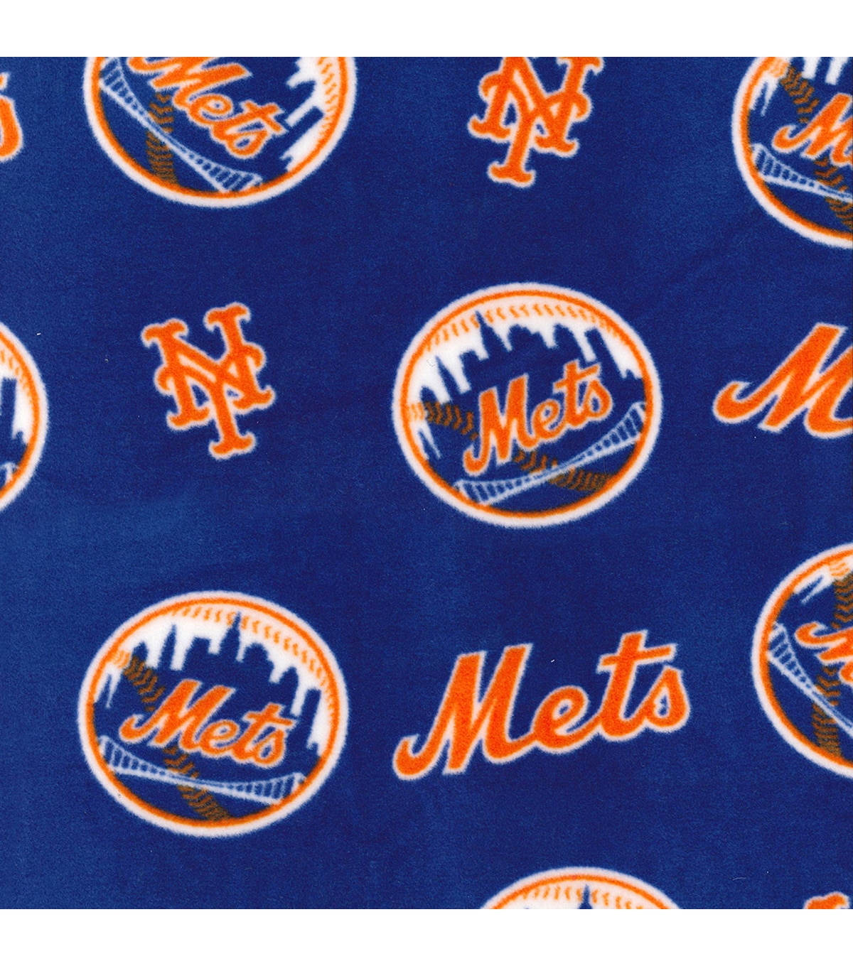 New York Mets Fleece Fabric Logo