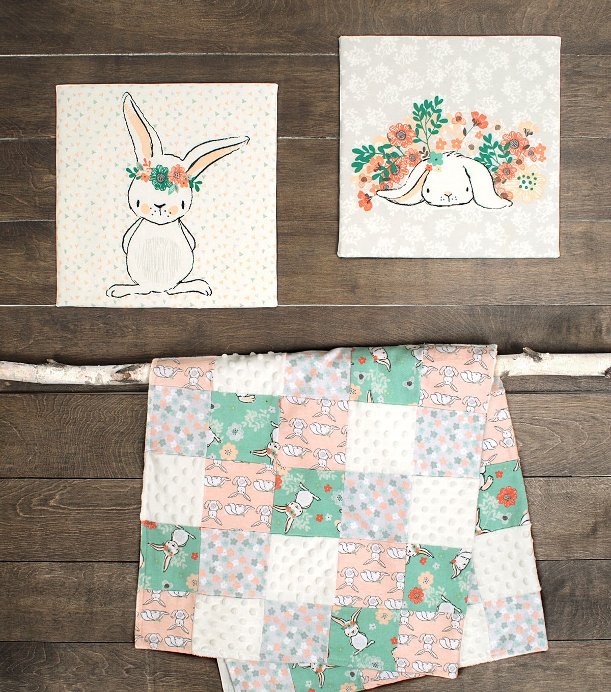Nursery Fabric Panel 36''x43''-Bunny Wall Art | JOANN