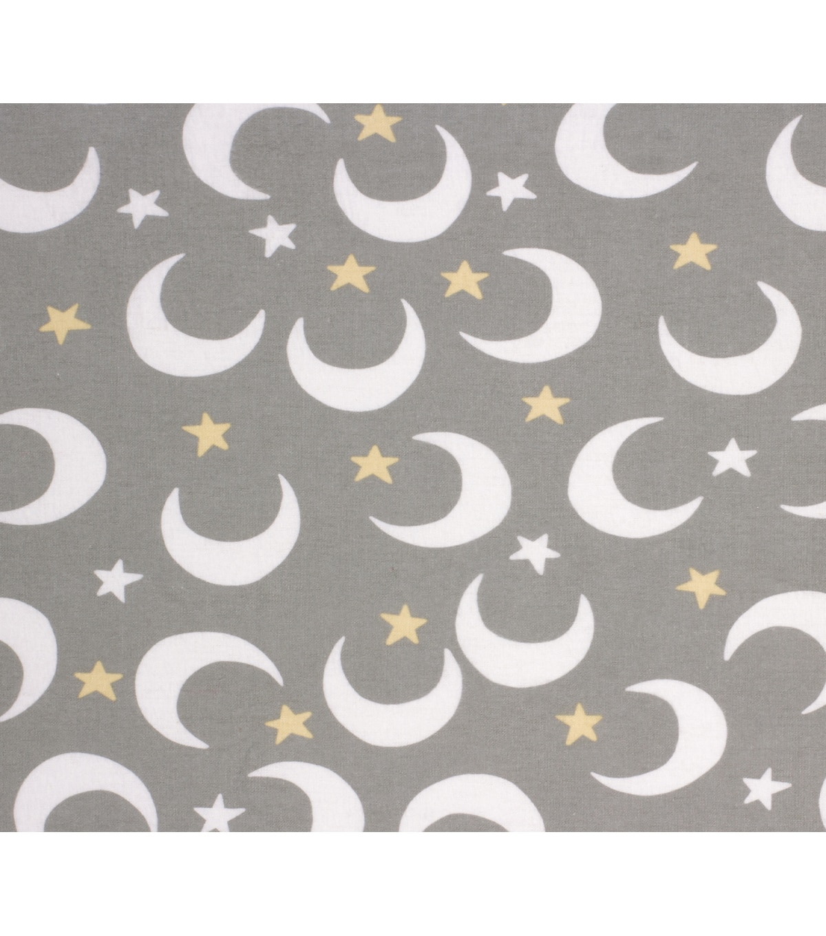 Nursery Flannel Fabric-Sleepy Gray Moon & Stars | JOANN