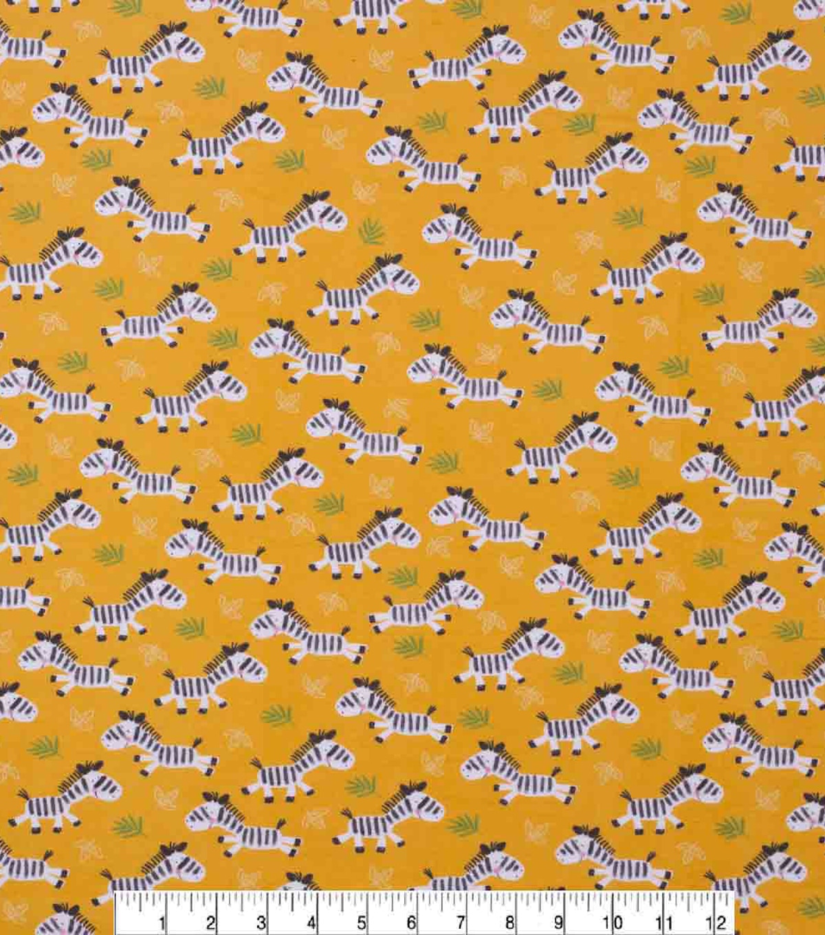 Super Snuggle Flannel Fabric-Happy Zebra on Yellow | JOANN