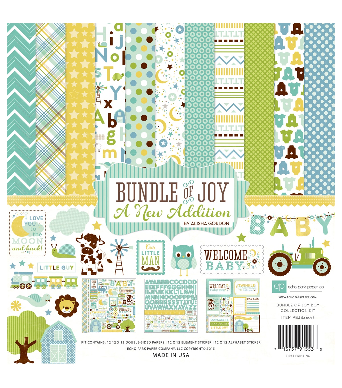 Echo Park Paper Company Bundle Of Joy Baby Boy Scrapbooking Kit JOANN