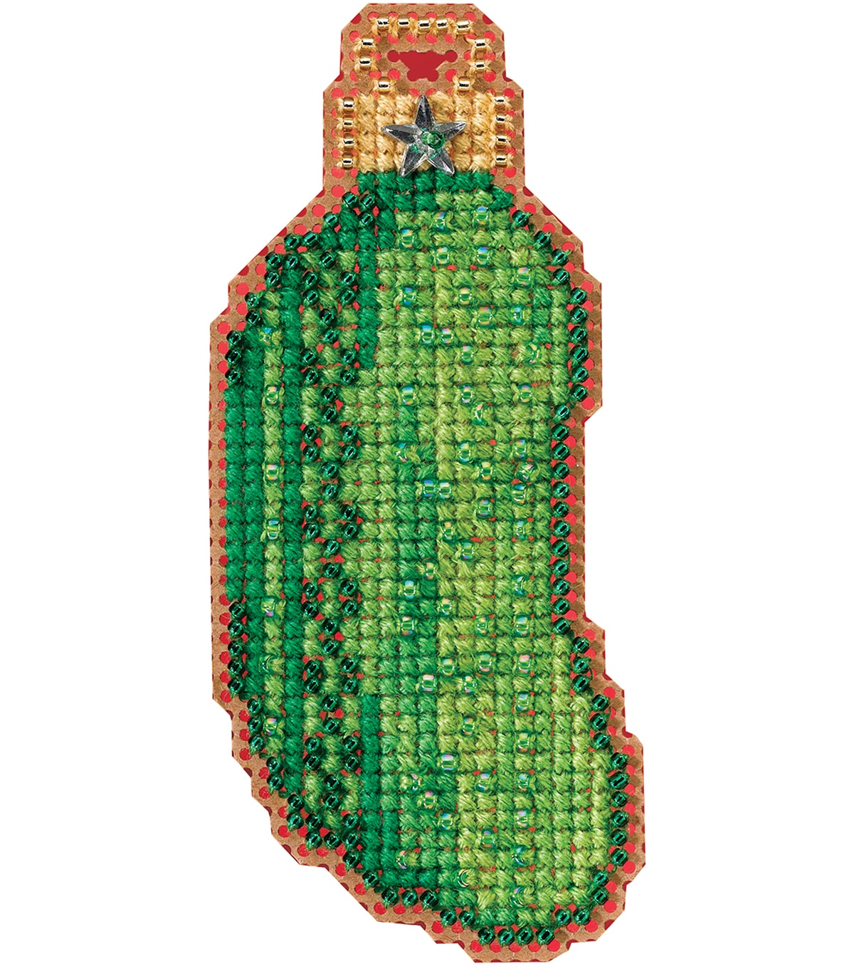 Mill Hill Counted Glass Bead Kit with Treasure-Christmas Pickle | JOANN