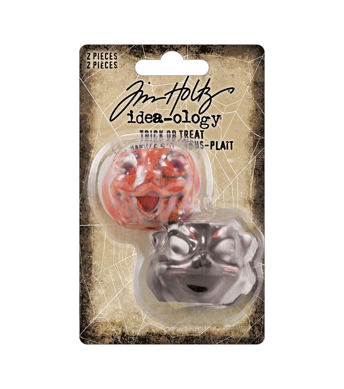 Tim Holtz Ideology 2ct Vintage Style Halloween Jack O Lanterns