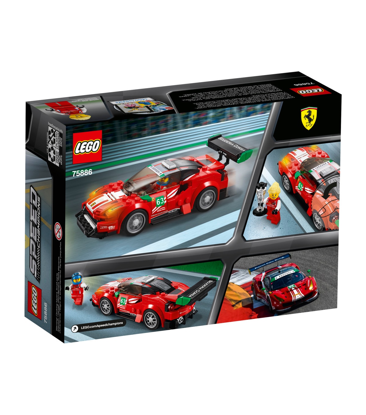 Lego Speed Champions Ferrari 488 Gt3 Scuderia Corsa 75886