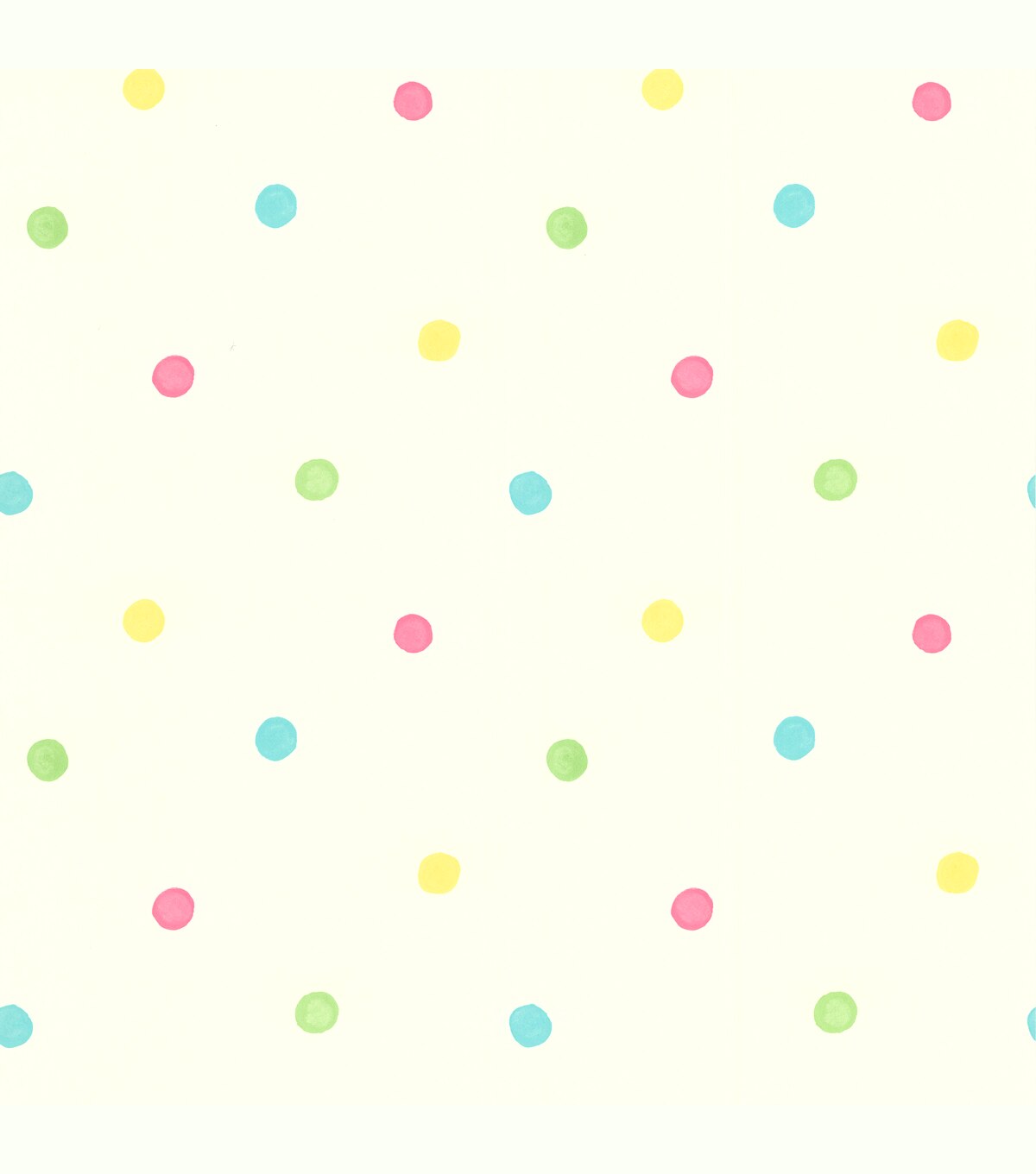 Sprinkles White Polka Dots Wallpaper Sample | JOANN