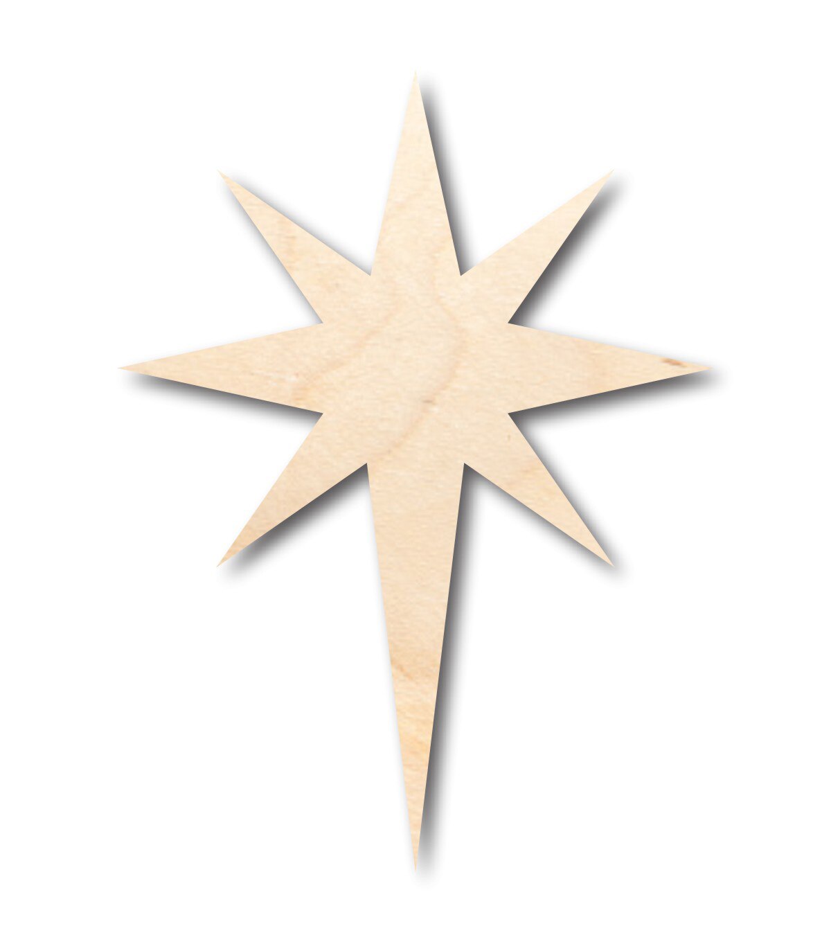 Unfinished Wood Bethlehem Star Shape Angels Up To 24'' DIY 1/4