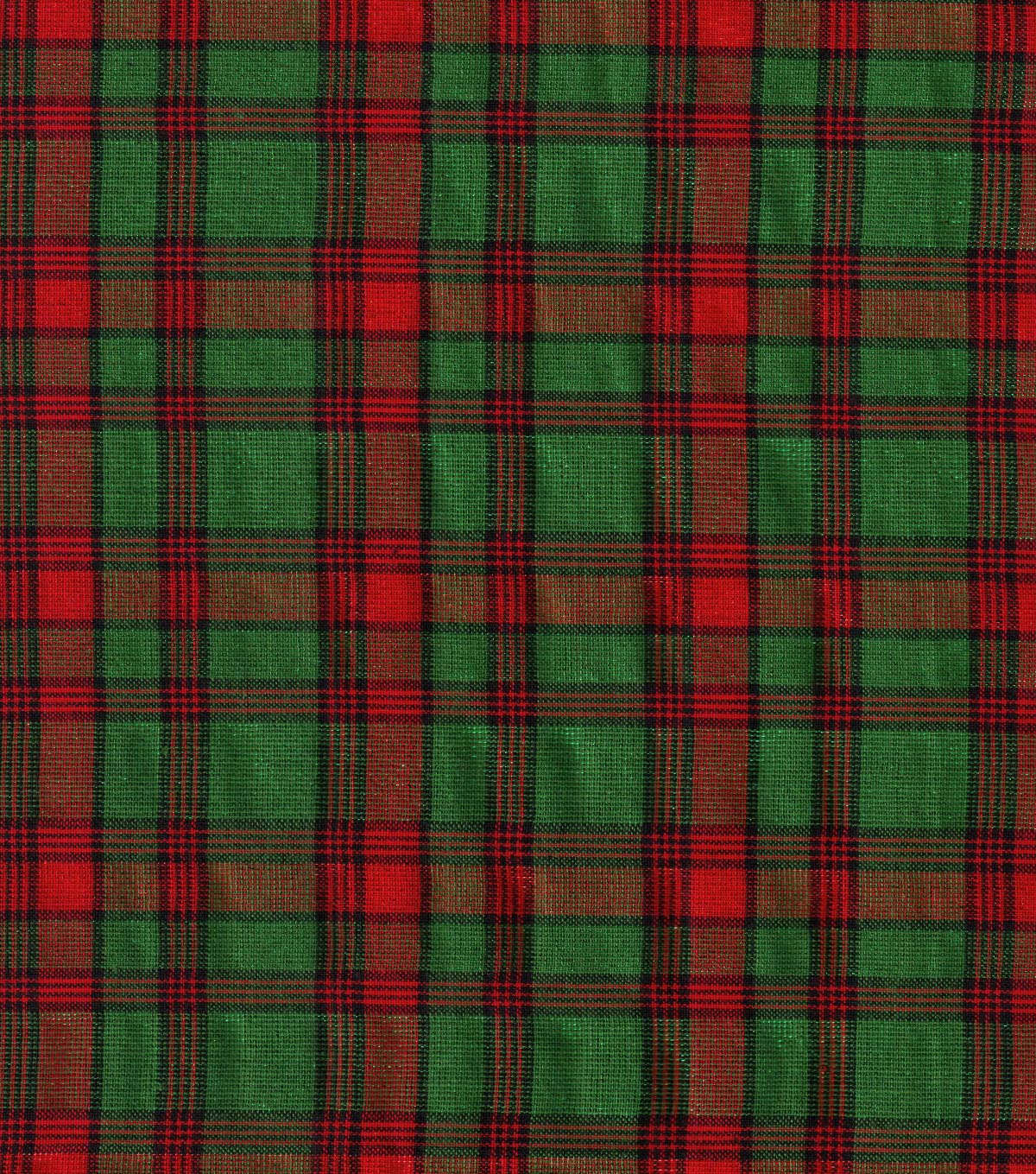 Christmas Cotton Fabric Green Plaid | JOANN