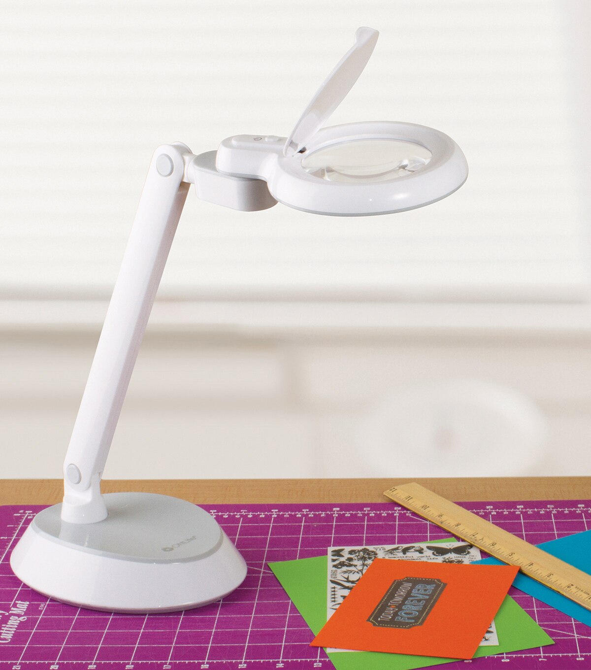 Ottlite Space Saving Led Magnifier Desk Lamp White Joann